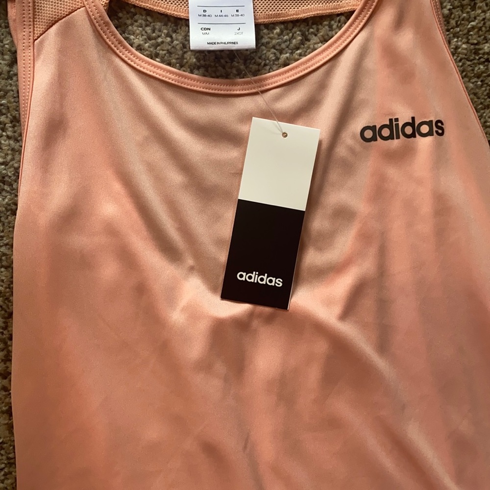Coral Adidas workout tank
